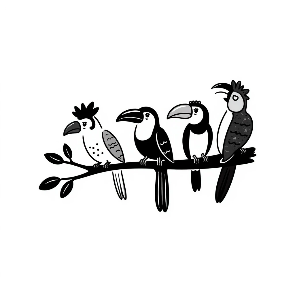Tropical birds emoji