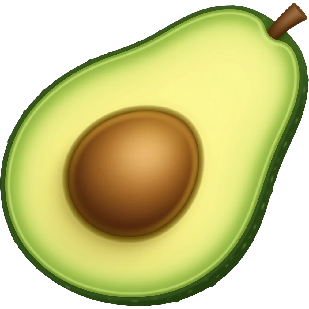 Um abacate  sorrindo emoji