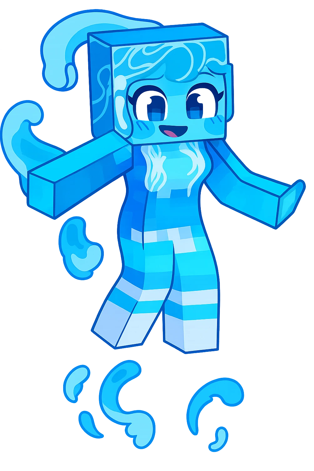 Extract each character and animal as separate images with transparent backgrounds, preserving the original Minecraft cartoon style and appearance exactly as in the reference images. emoji