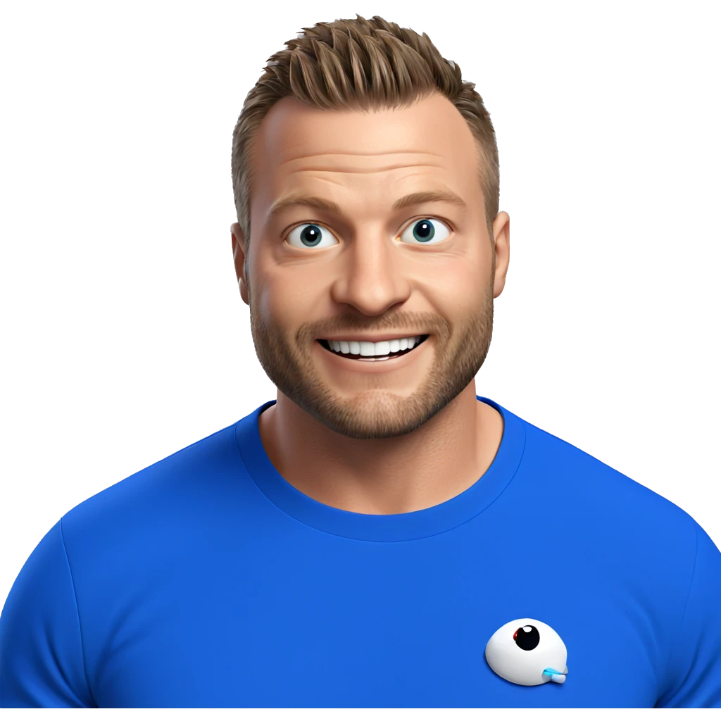 smiling man in blue shirt emoji