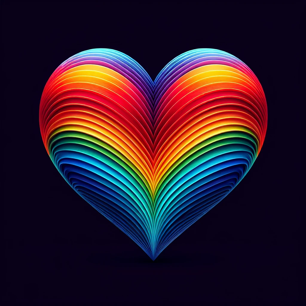 heart with a rainbow gradient emoji