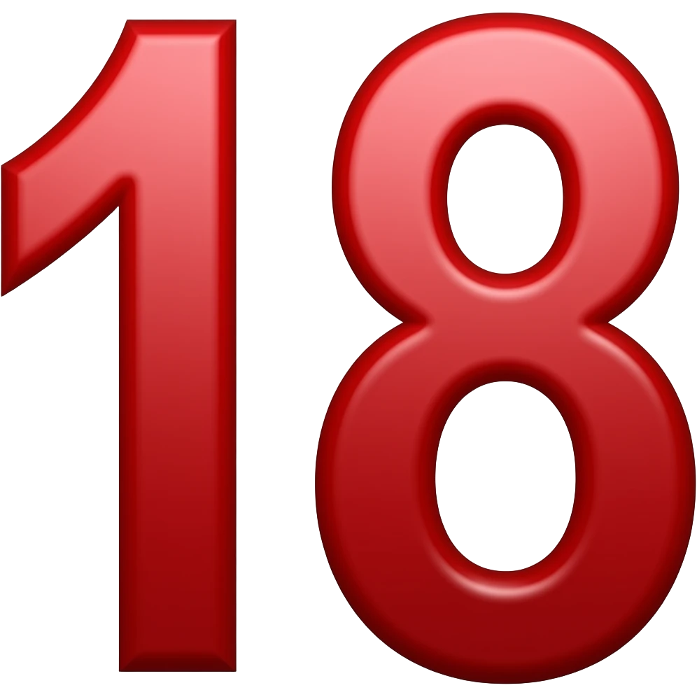 18 red emoji