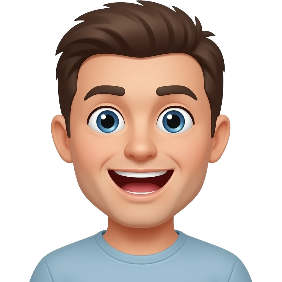 smiley face with surprised, shocked, blushing face emoji