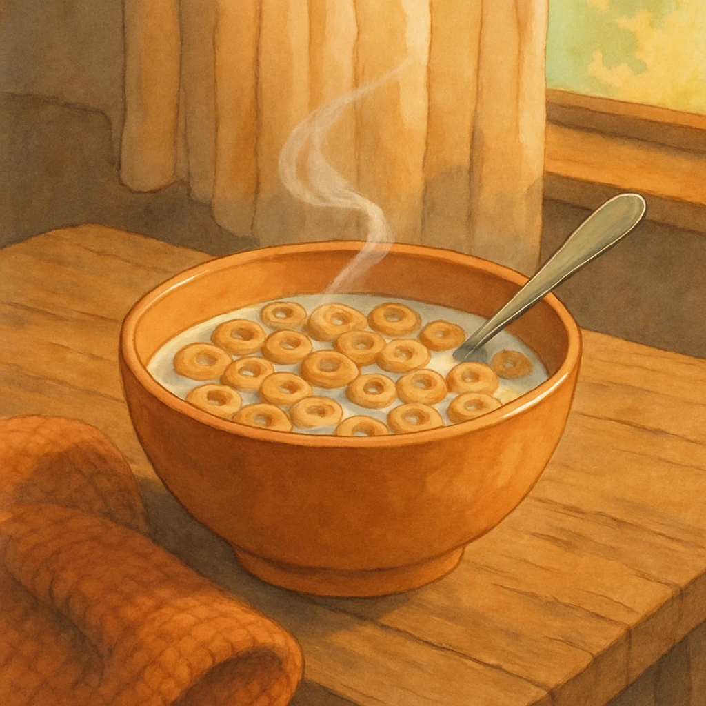 bowl of cheerios, cozy emoji