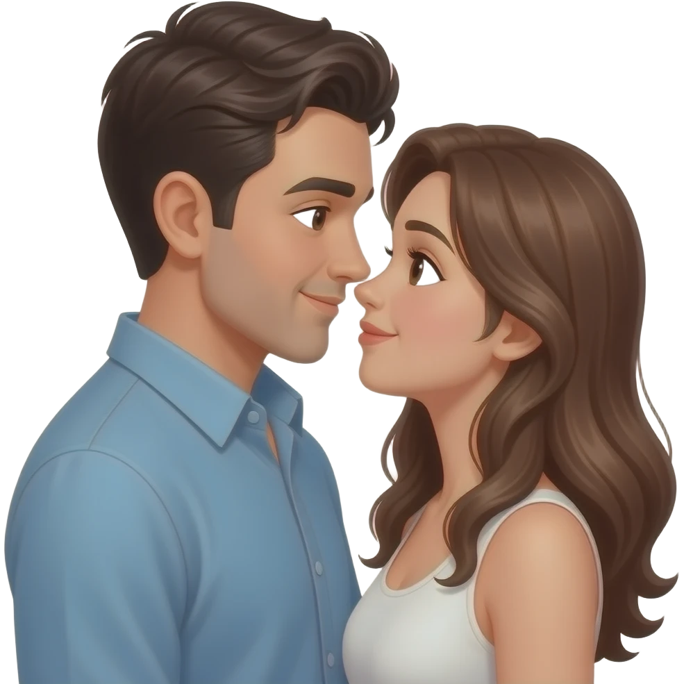 realistic intimate moment captured emoji