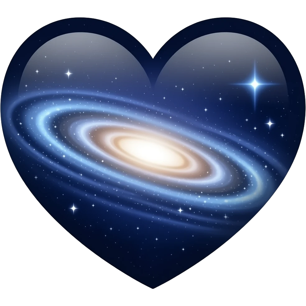 A galaxy heart emoji