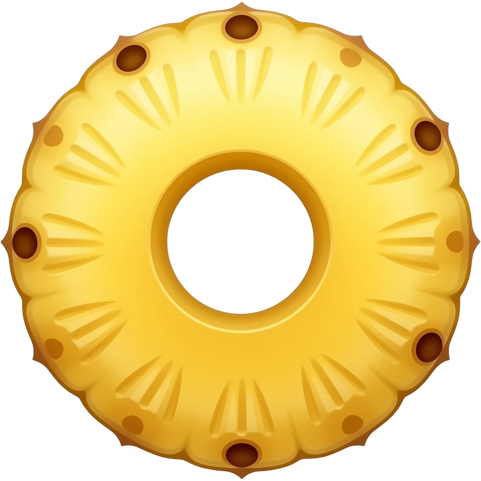 A slice of canned pineapple emoji