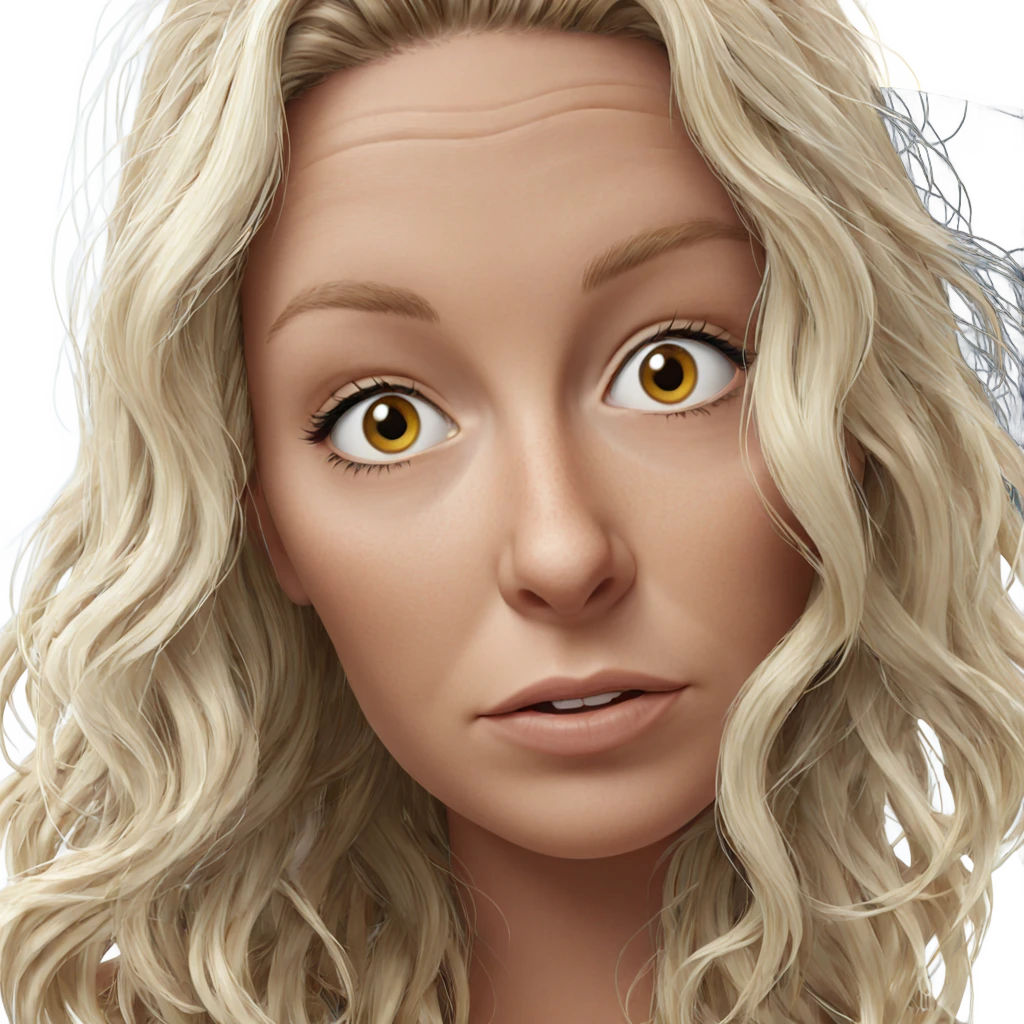 blonde girl portrait close-up emoji
