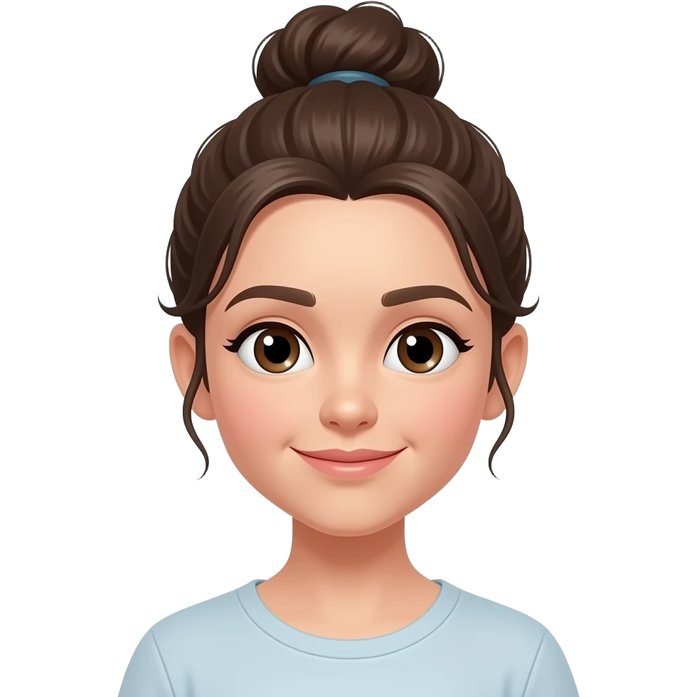 girl with bun emoji