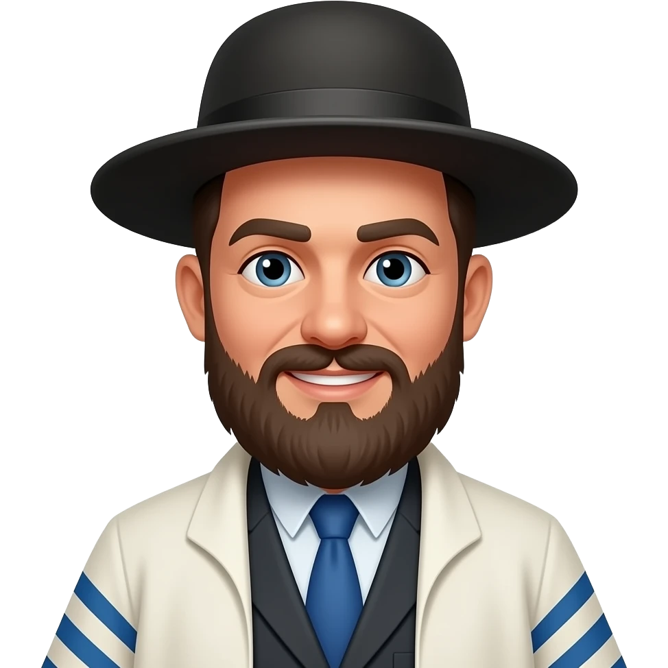 Chassidic Jew man with a streimel emoji