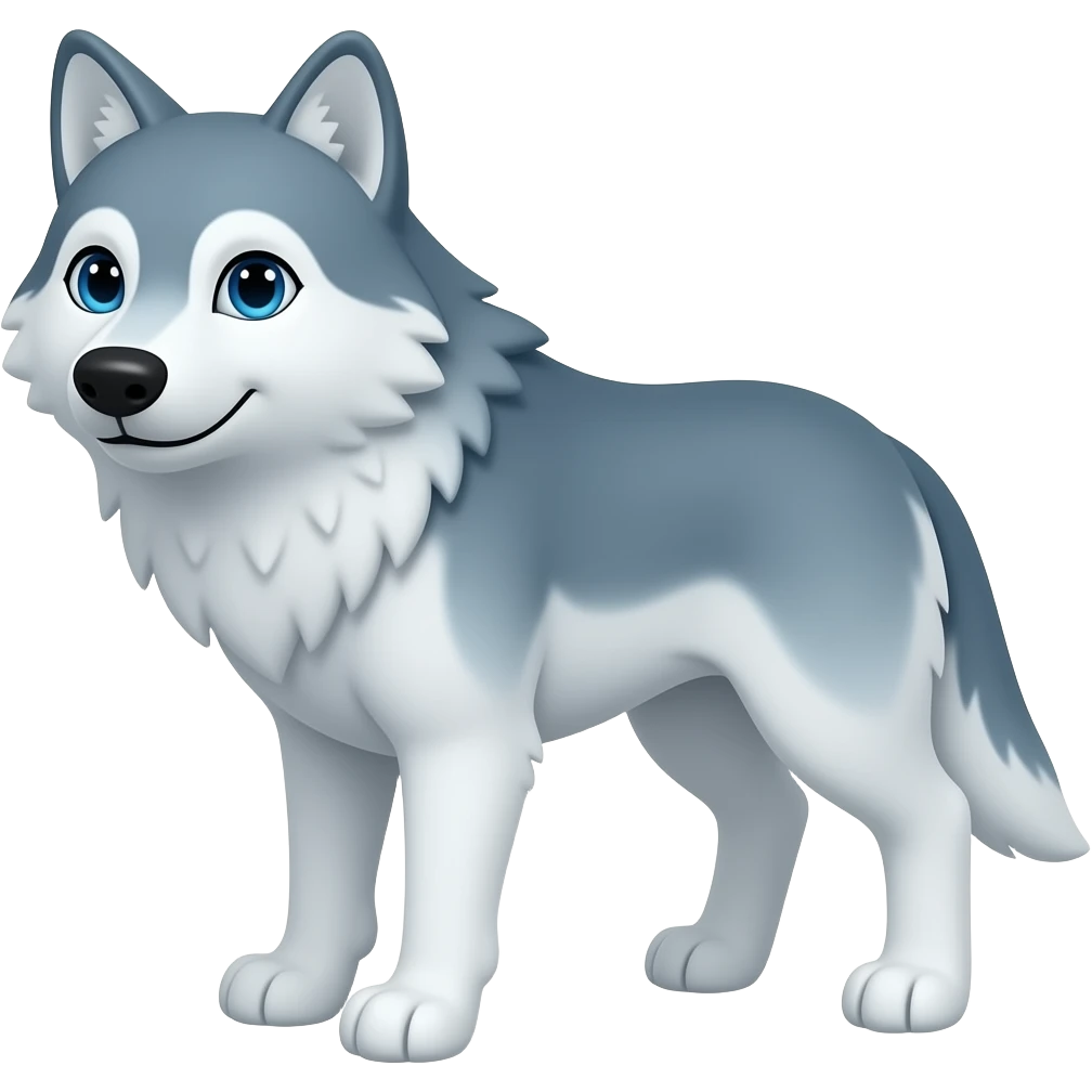 Arctic wolf from "Animal Jam" emoji