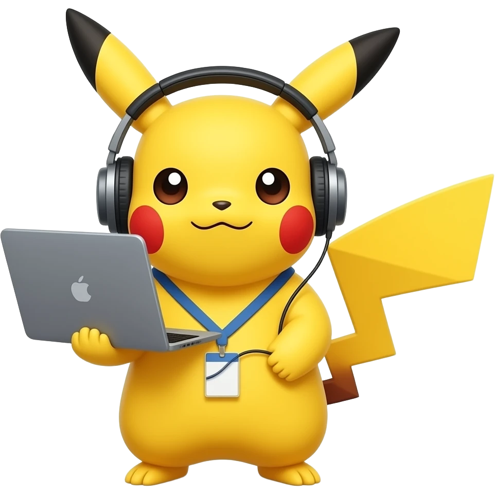 pikachu working as a freelancer emoji