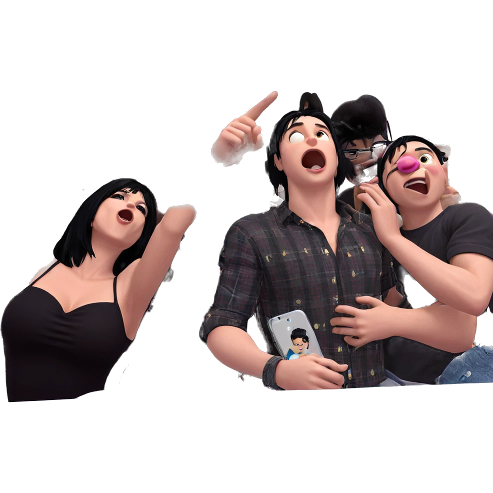 boys with black hair kissing emoji