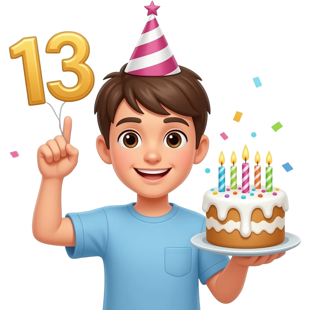 13TH BIRTHDAY  OFFICALLY A TEENAGER emoji
