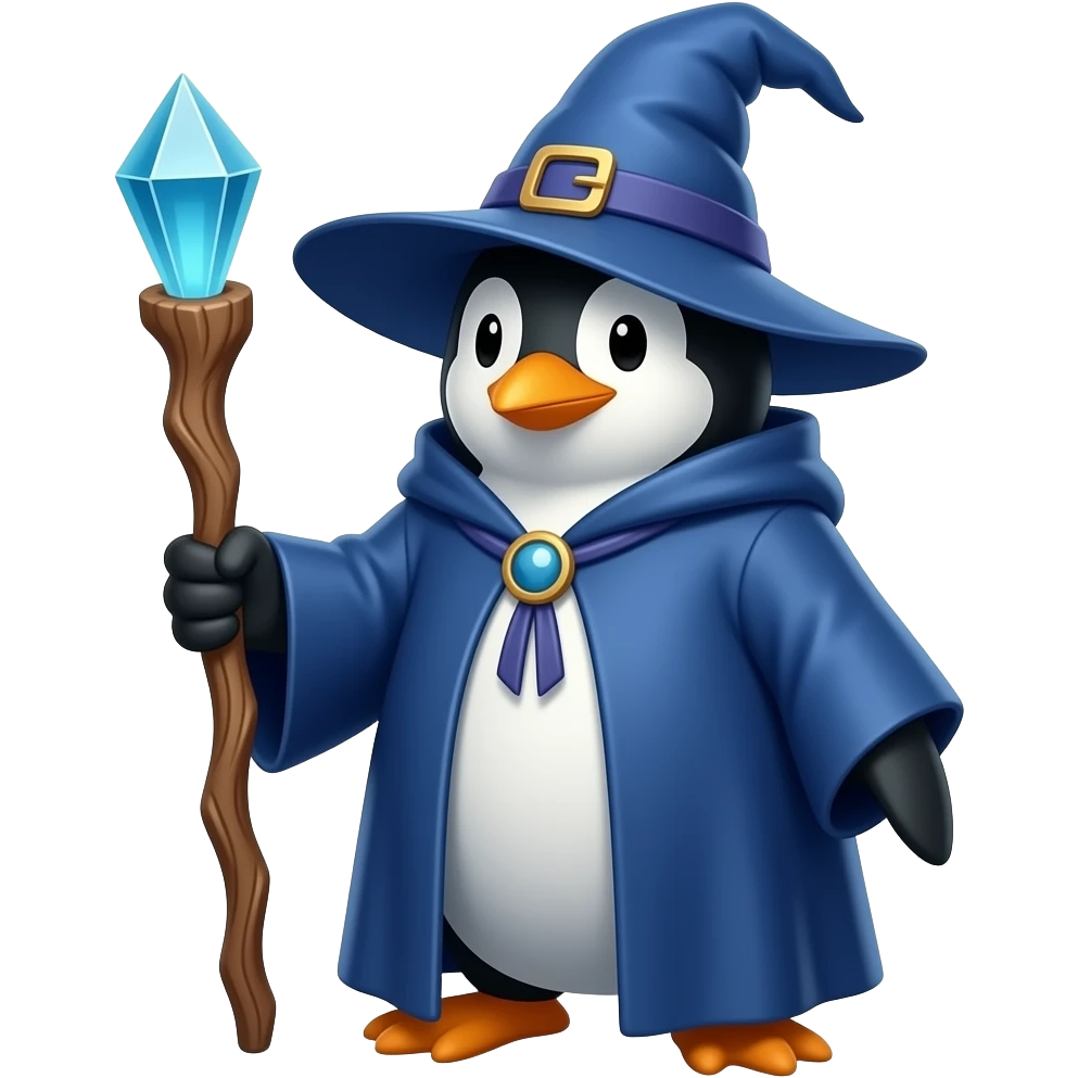 Penguin Wizard emoji