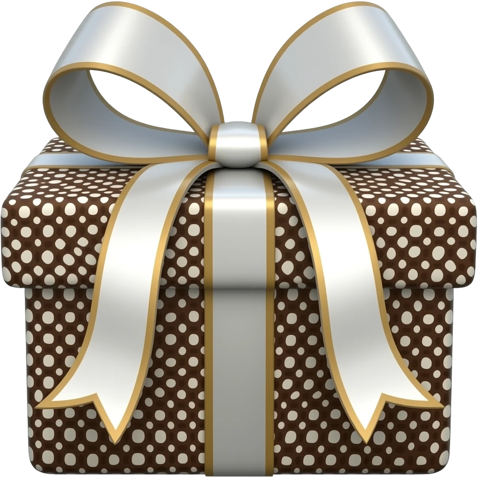 generate gift emoji with white outline emoji