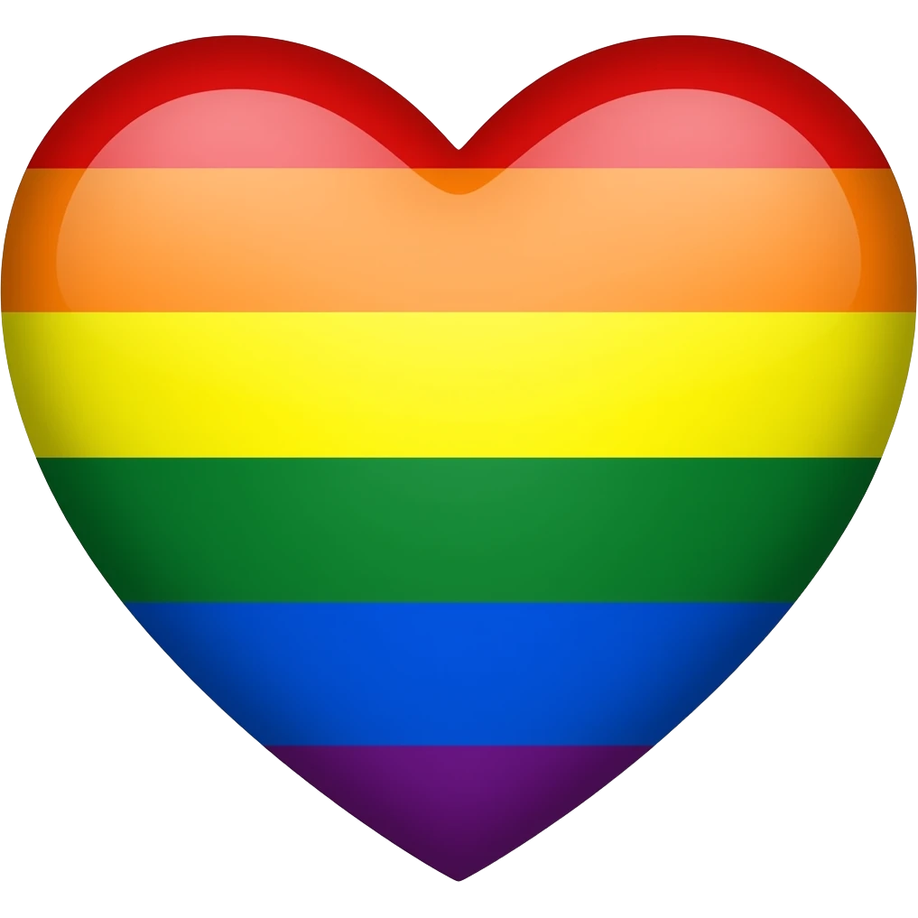 LGBT flag heart emoji