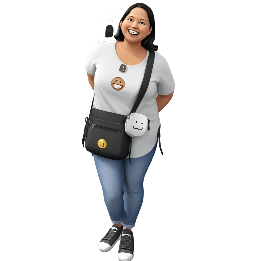 smiling in outdoor crosswalk emoji