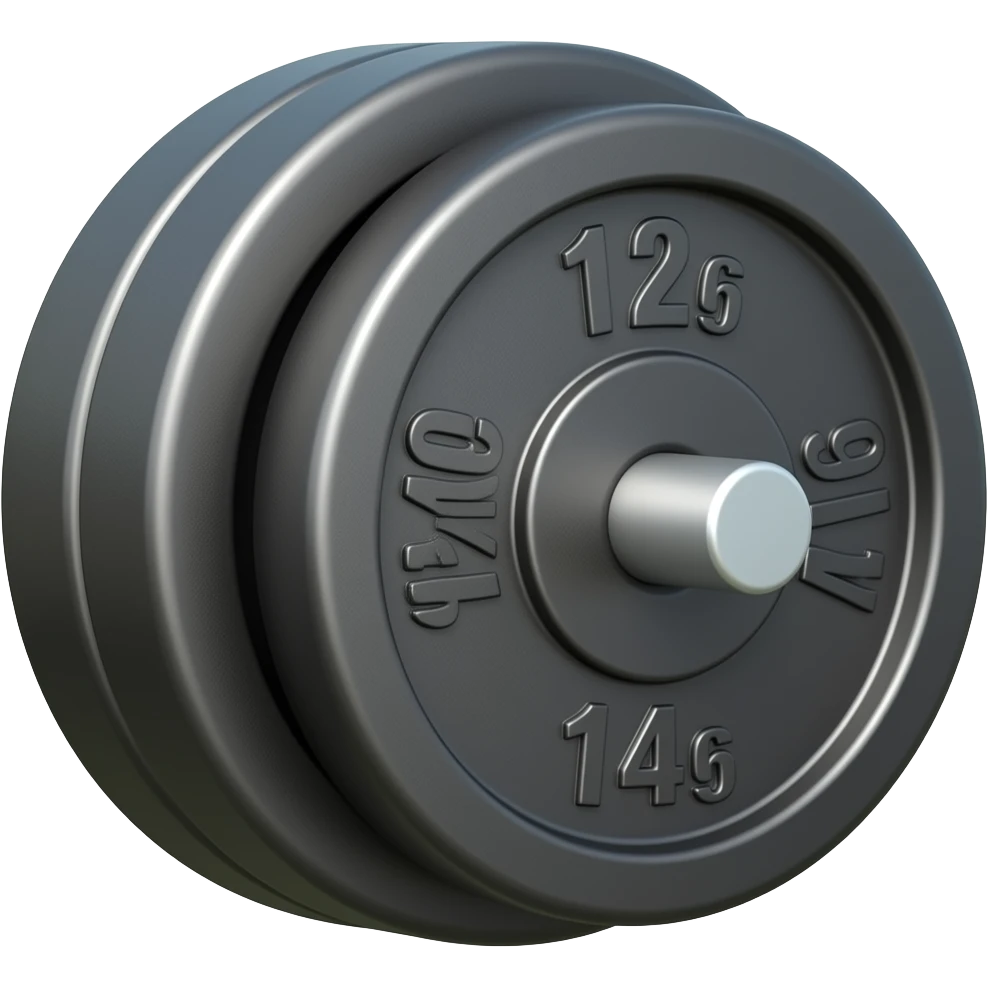 genera el sticker de una pesa de muchas kg emoji