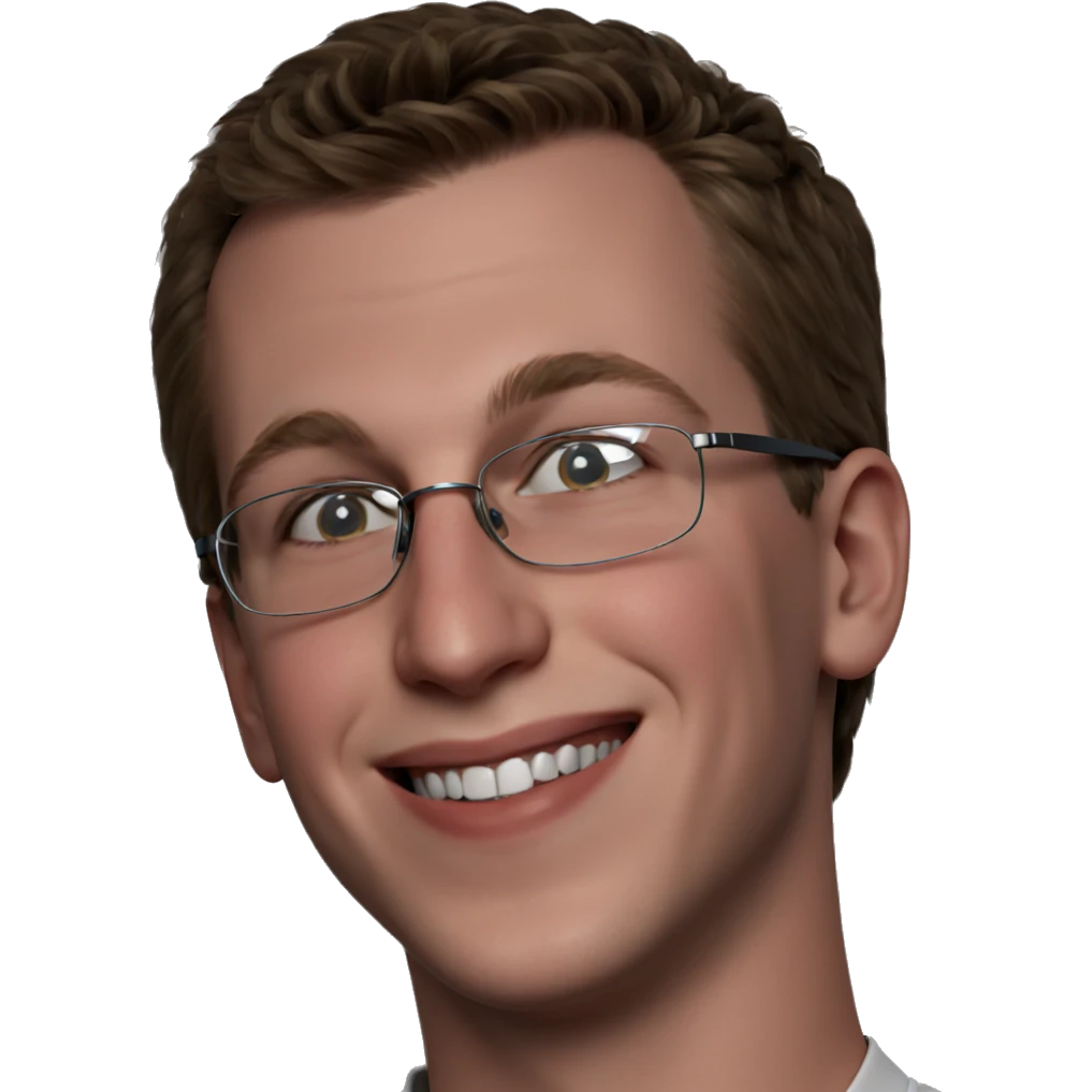 smiling boy with glasses portrait emoji