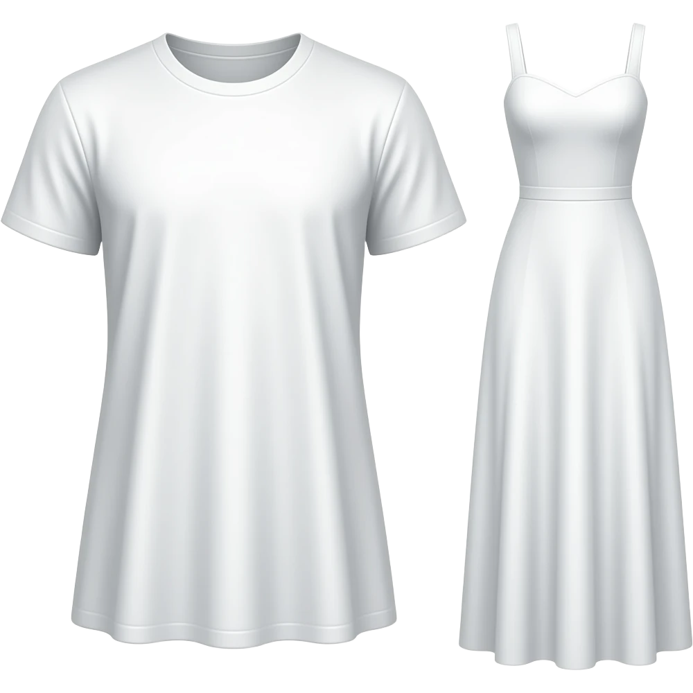 white T-shirt Maxi Dress long emoji