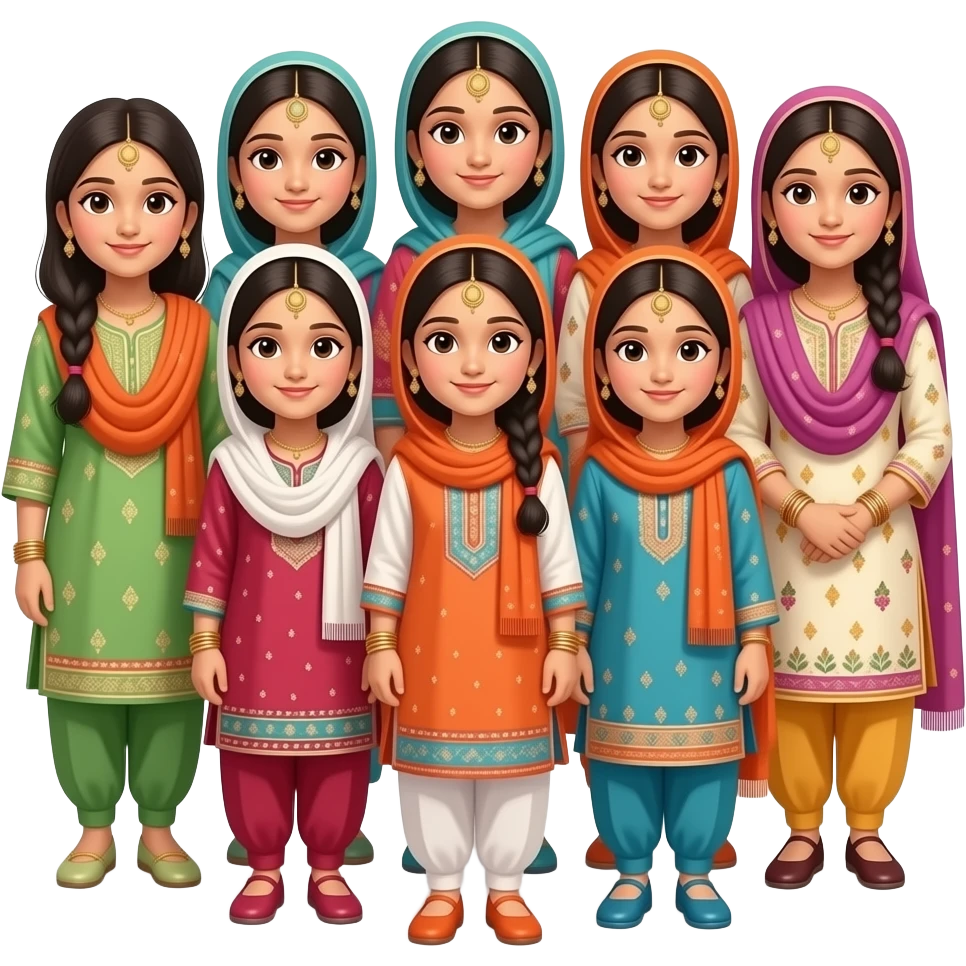 Girls group  sindhi emoji
