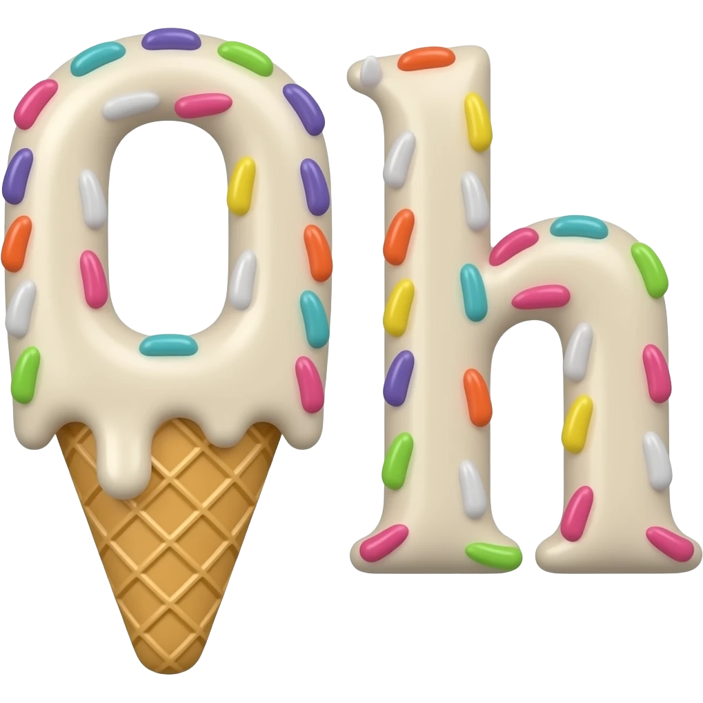 Sorvete em forma de palavra emoji