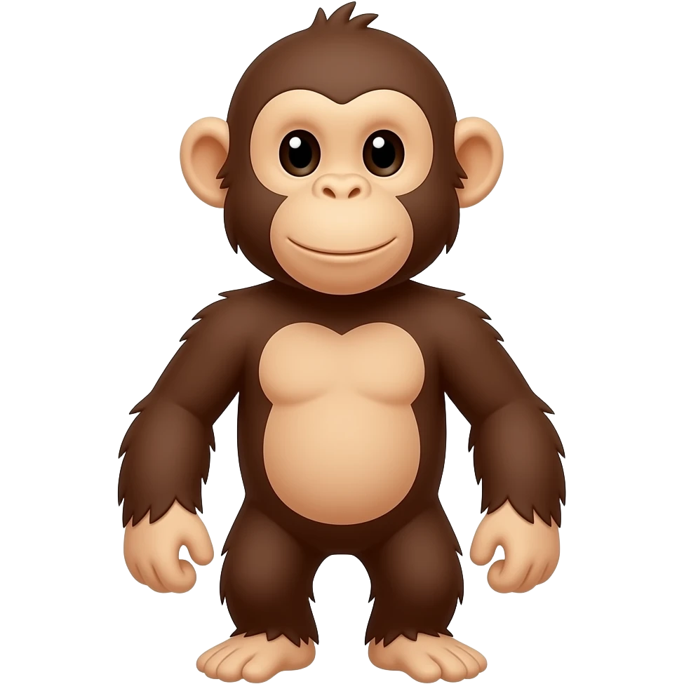 Cartoon chimpanzee emoji