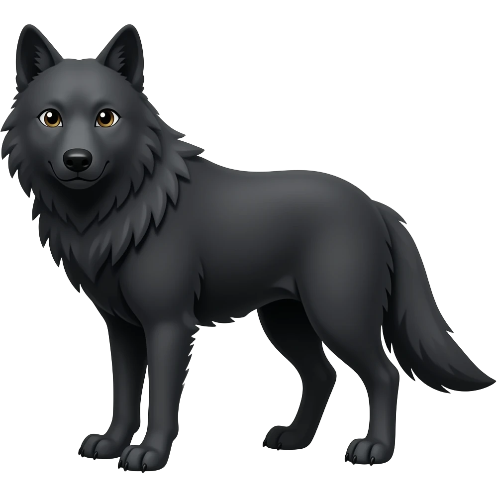 Black wolf emoji