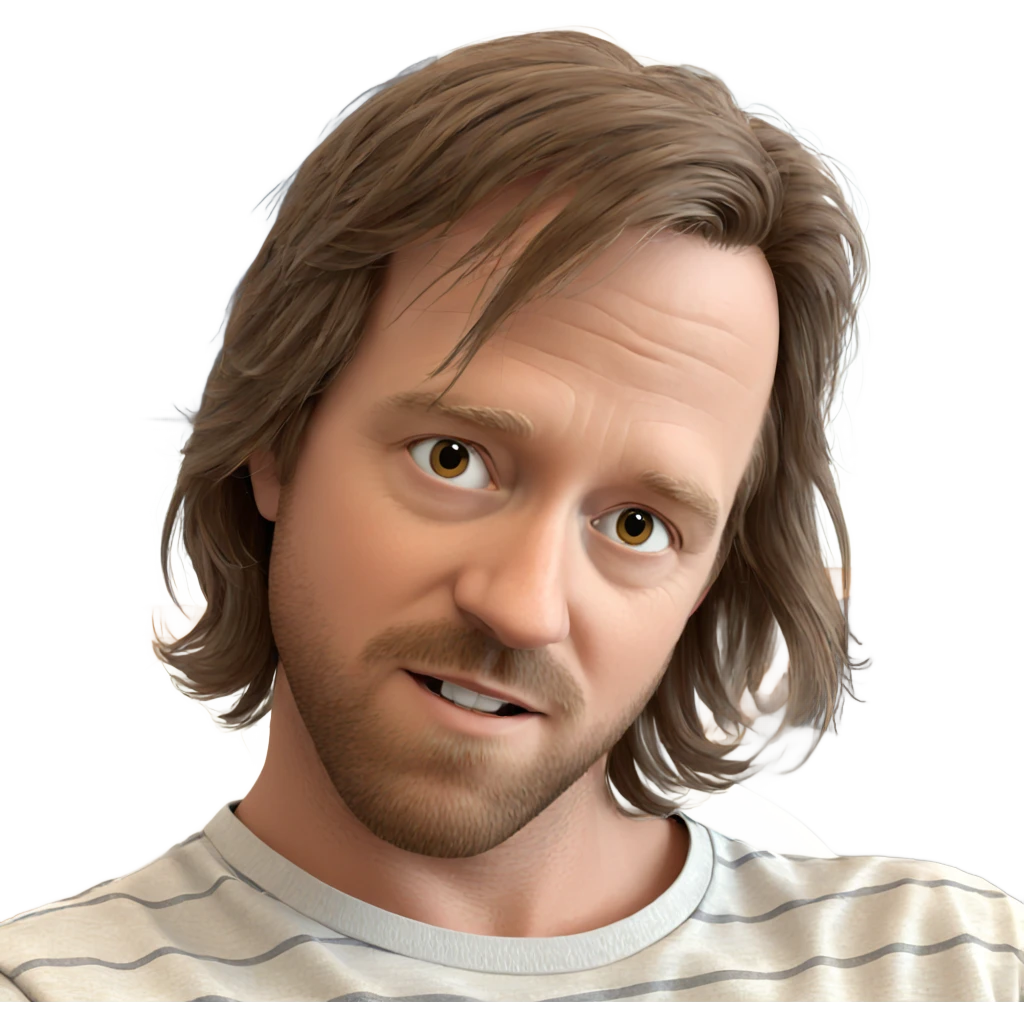 brown haired male indoors emoji