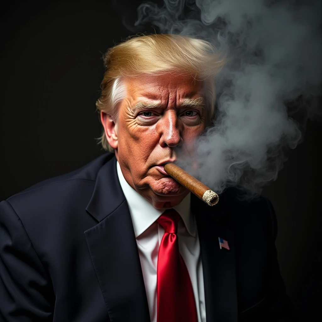 donald trump smoking cigar emoji