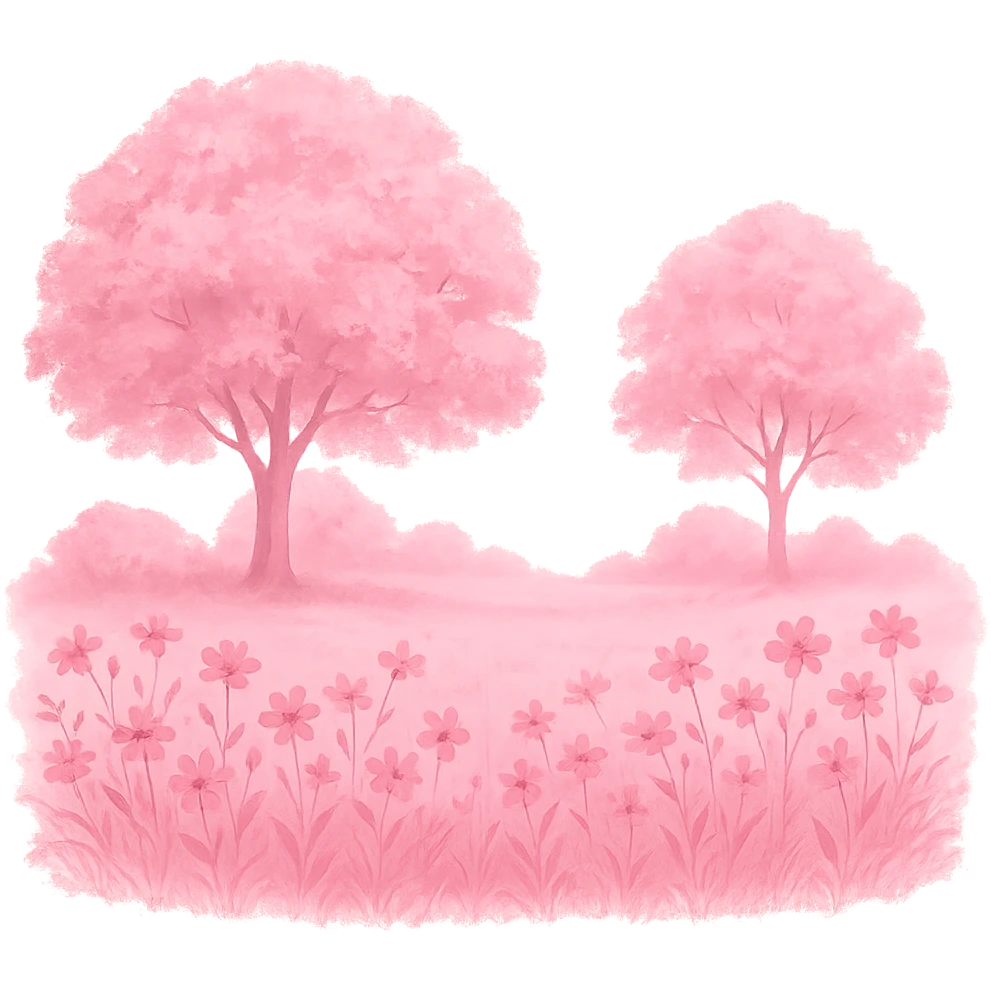 pink nature, no background emoji
