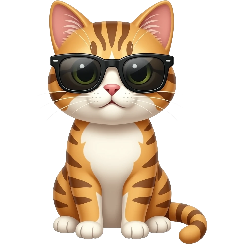 Cat wearing sunglasses emoji