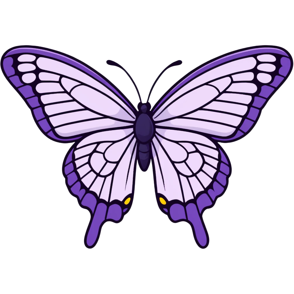 dark purple butterfly with detailed wings emoji