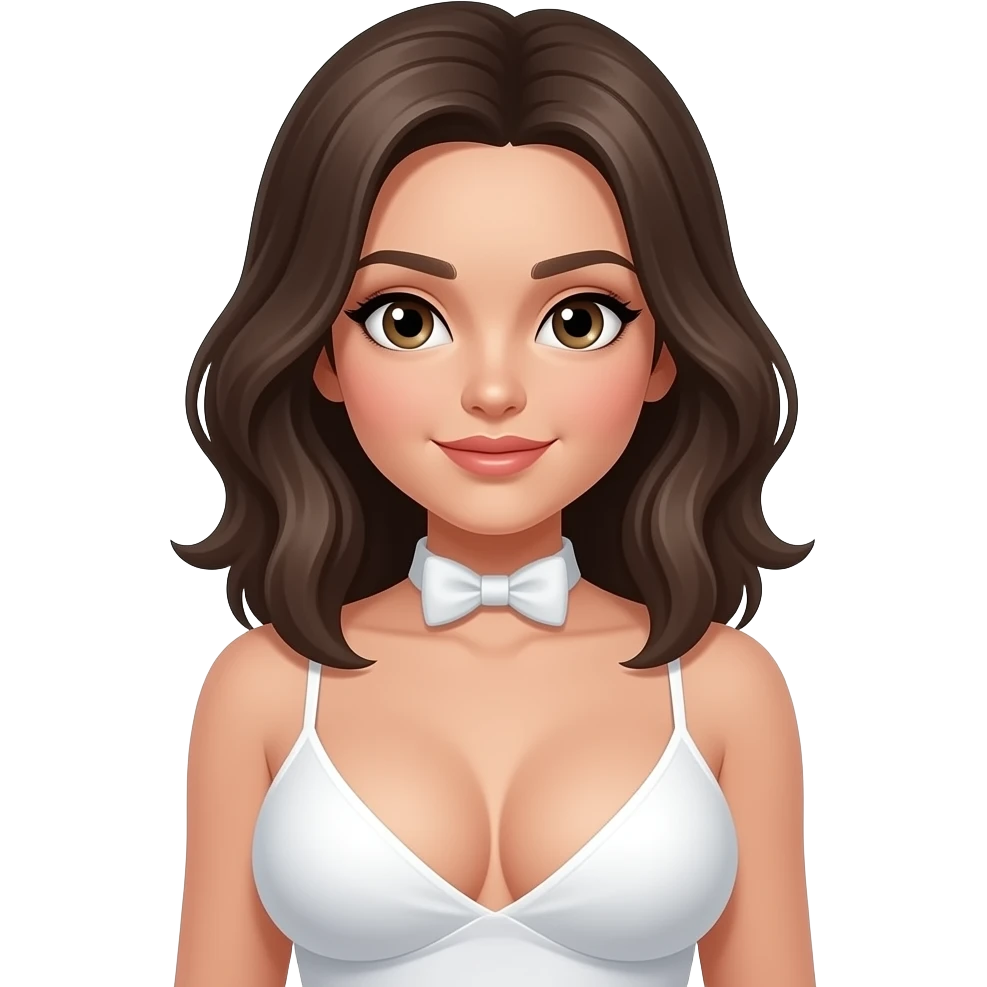 Pelinegra blanca chichona emoji