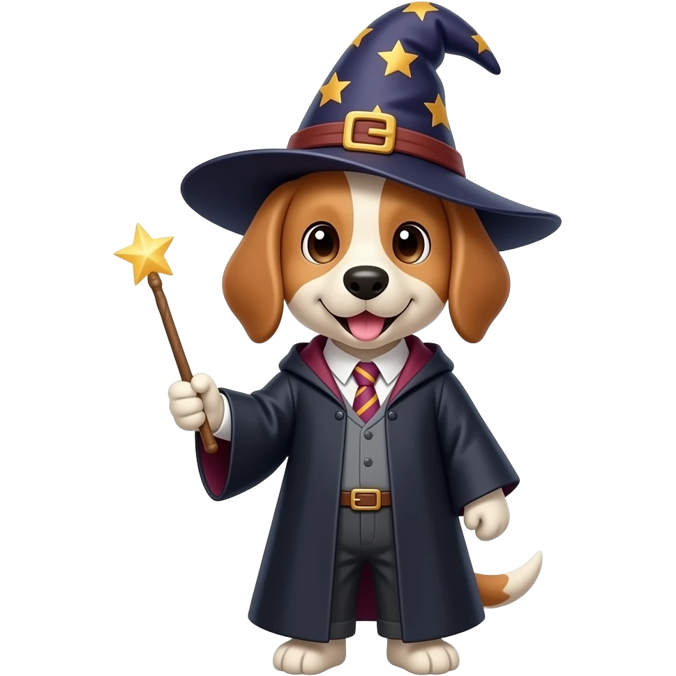 Dog wizard emoji