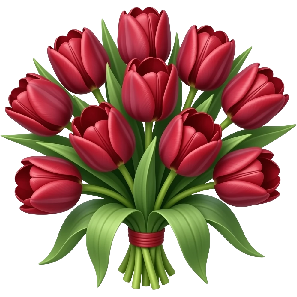Tulips ramo red dark emoji