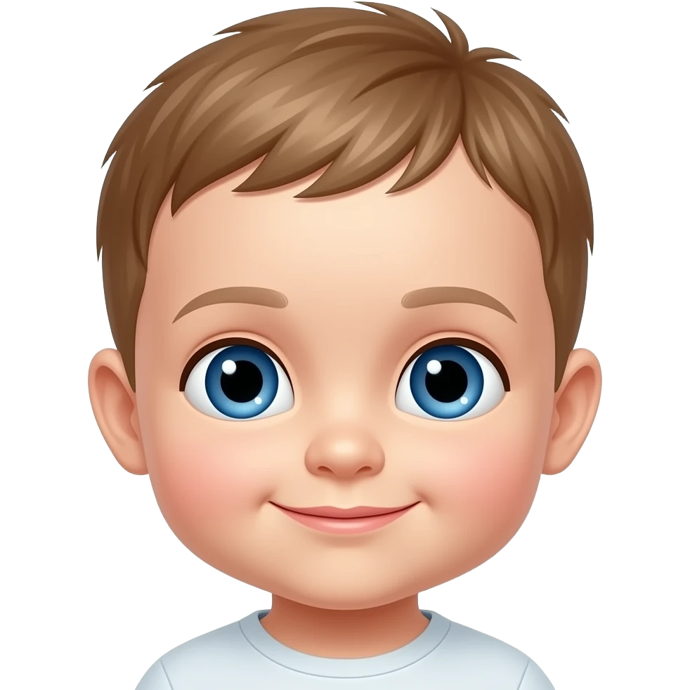 Mavi gözlü açık kumral baby face emoji