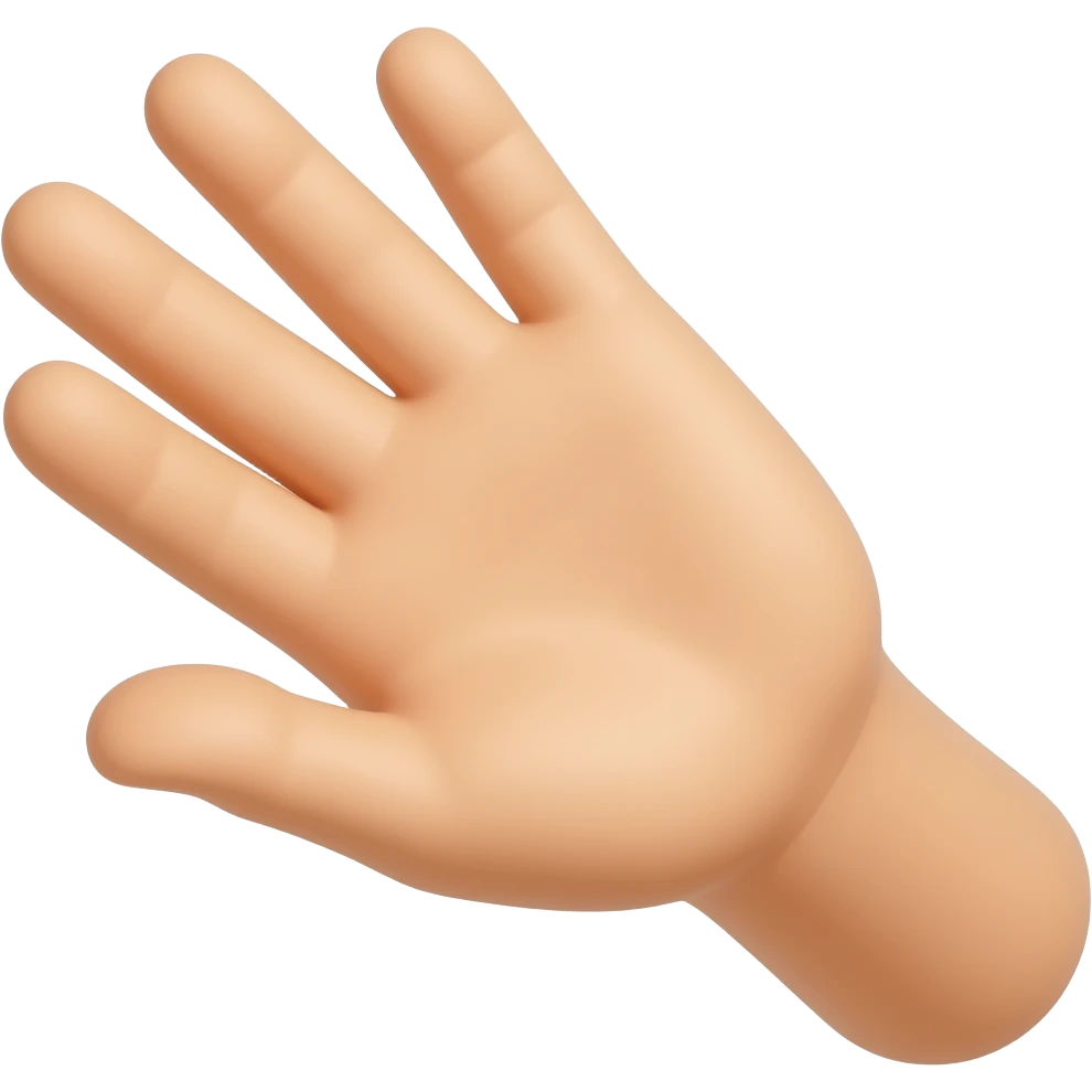 can i have this flipped and without the torch, just the HAND, the palm side, a receiving gesture, with arm, no shirt emoji