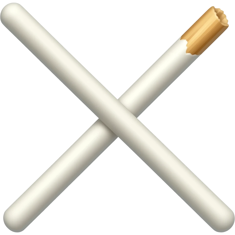 White one Pocky stick not biten emoji