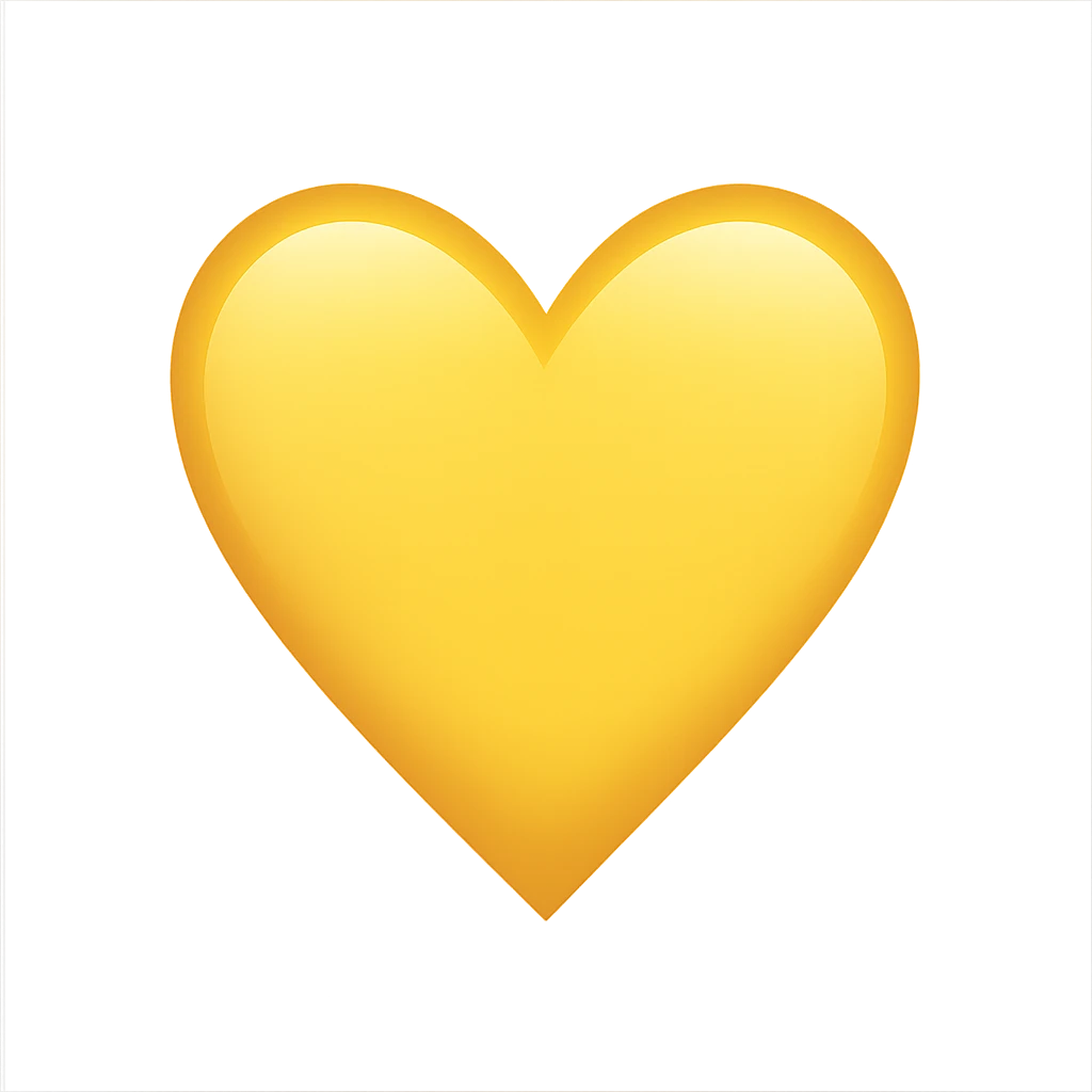 yellow heart emoji emoji