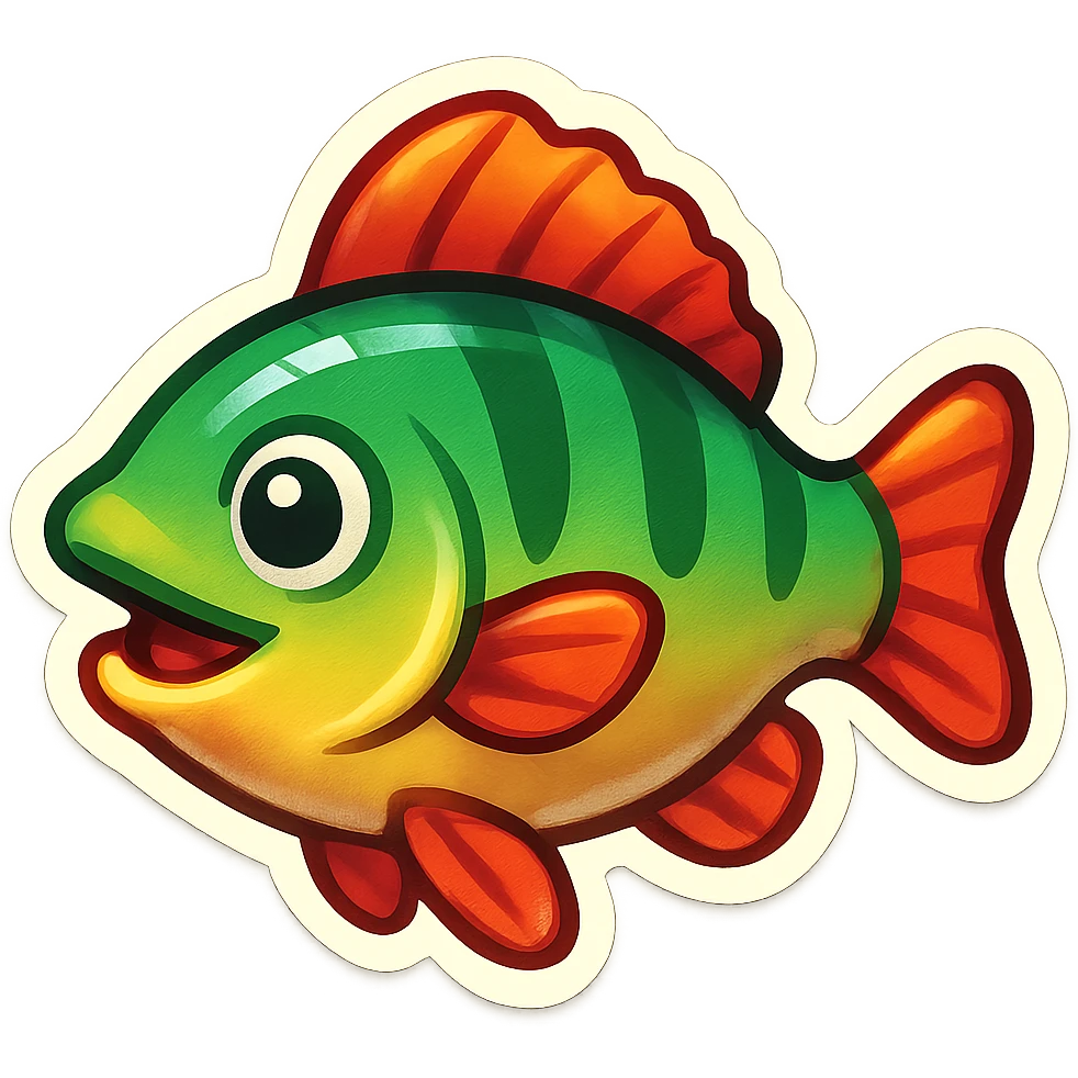 perch fish, emoji style, cute and bold, Twitter Emoji Stickers influence emoji