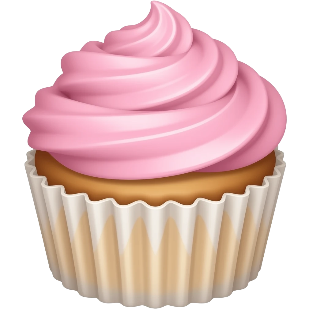 Cupcake with pink icing emoji
