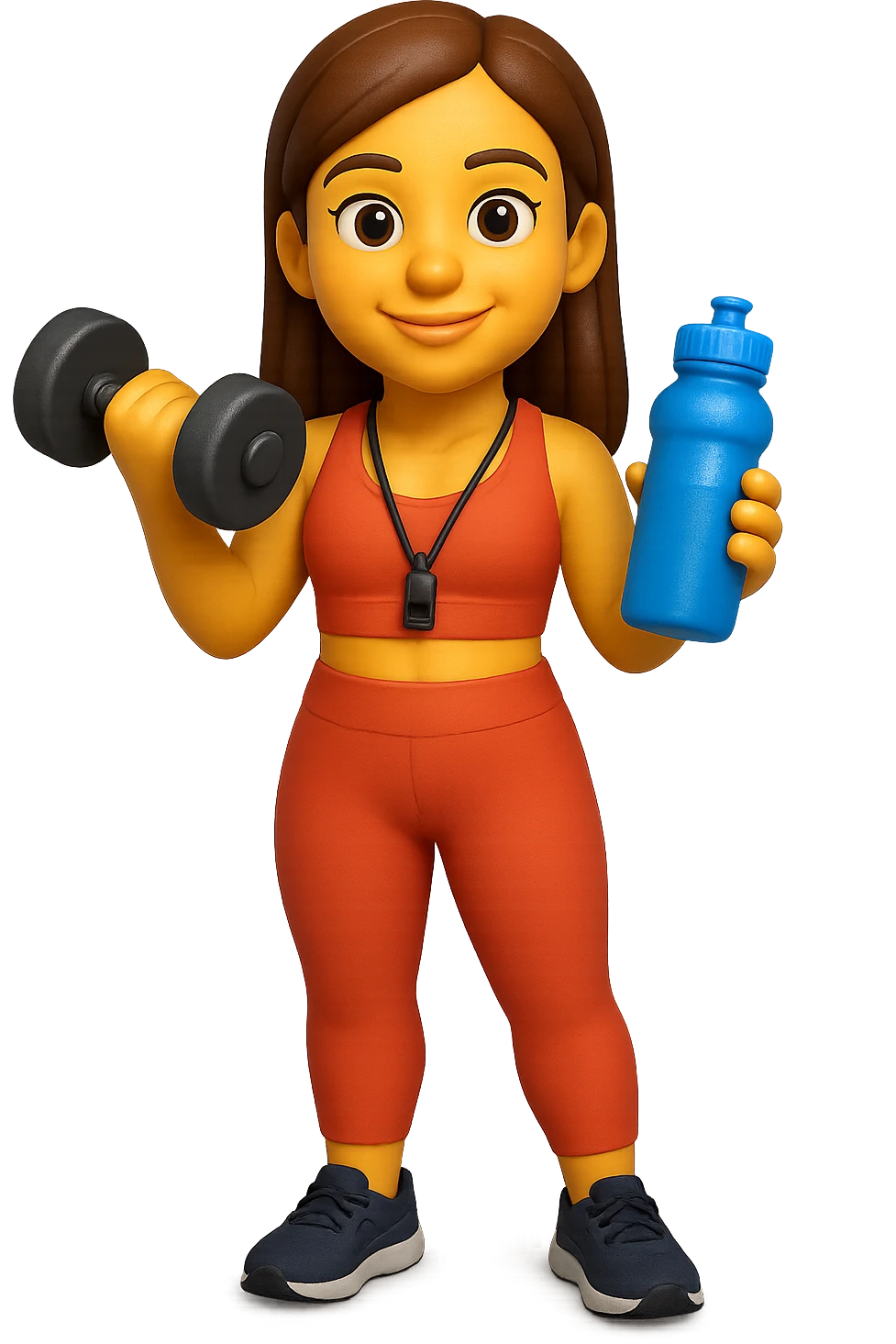 emoji 3d stile iphone che rappresenta una personal trainer donna 3d emoji