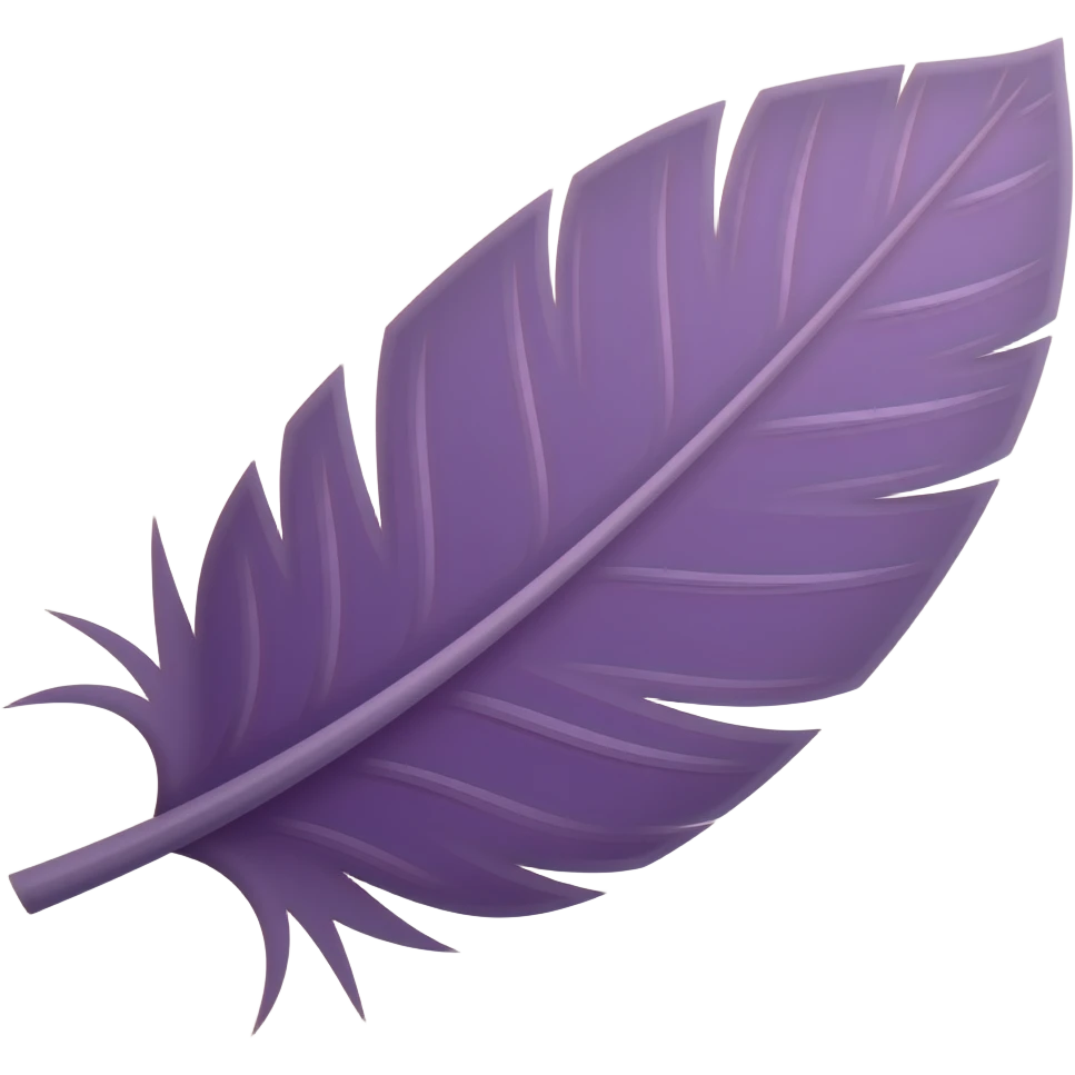 Purple feather emoji