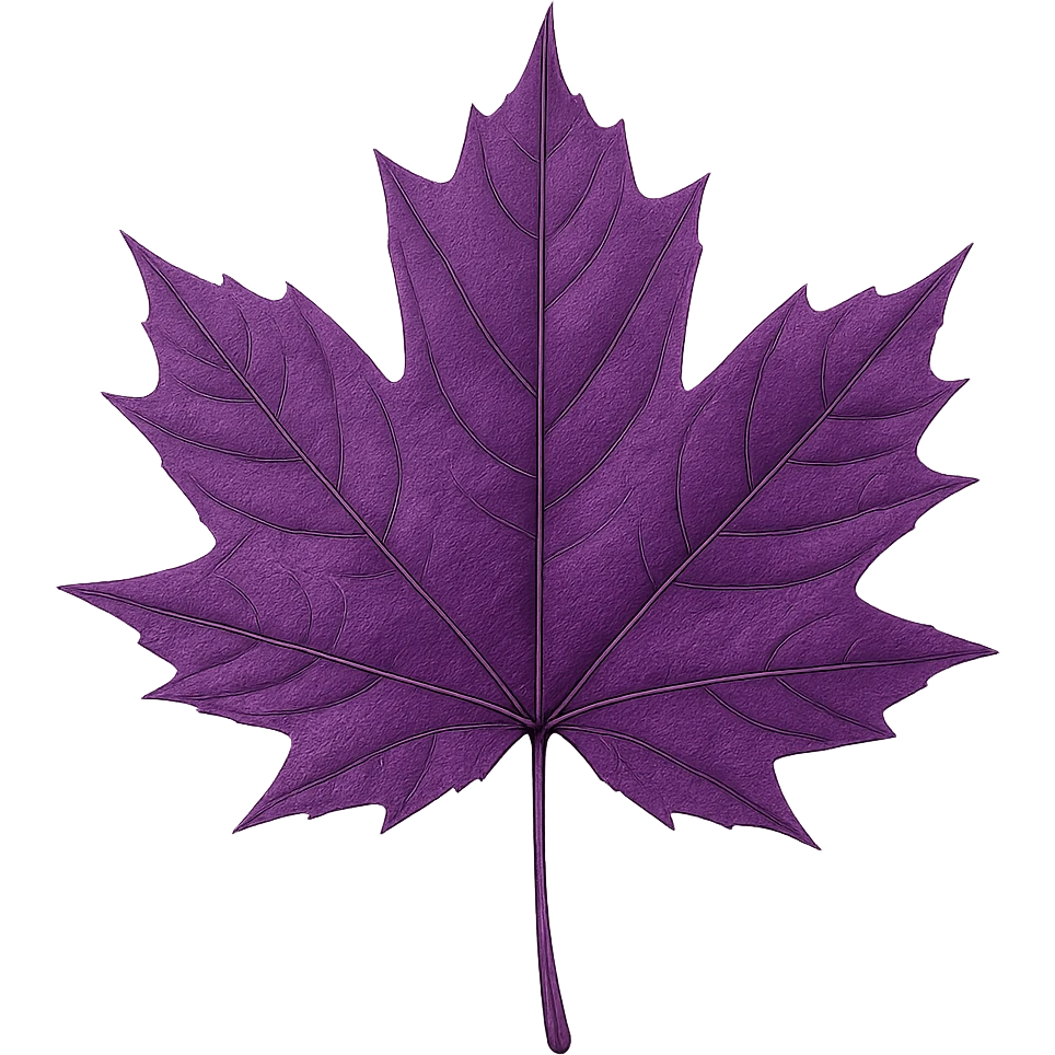 purple maple leaf emoji