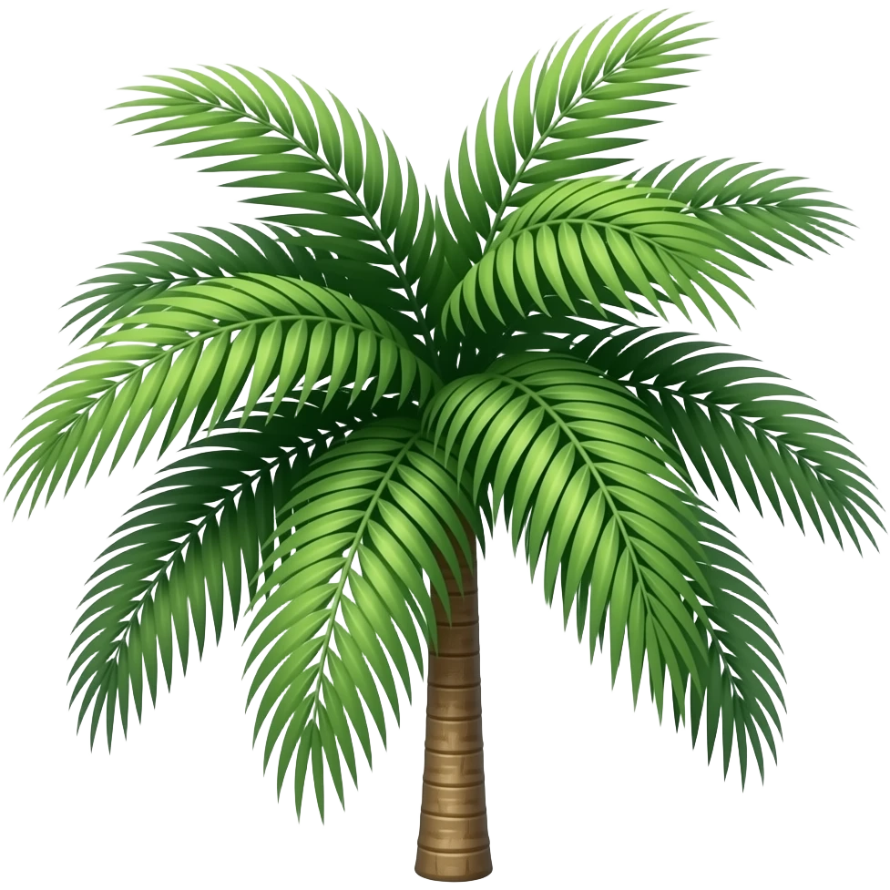 bottle tree with long thin leaves that are widely spaced apart emoji