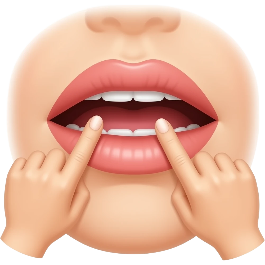 Fingers in a labia emoji