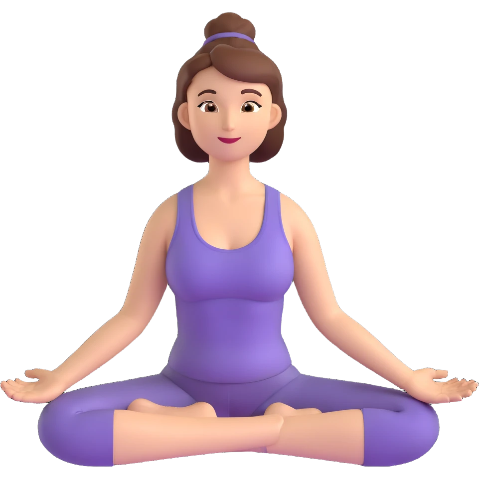 A woman in a yoga pose emoji
