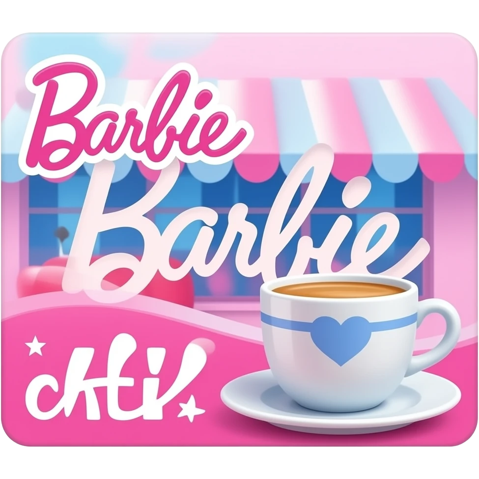 Gift form barbie caffe inspired by barbie colour pallete emoji